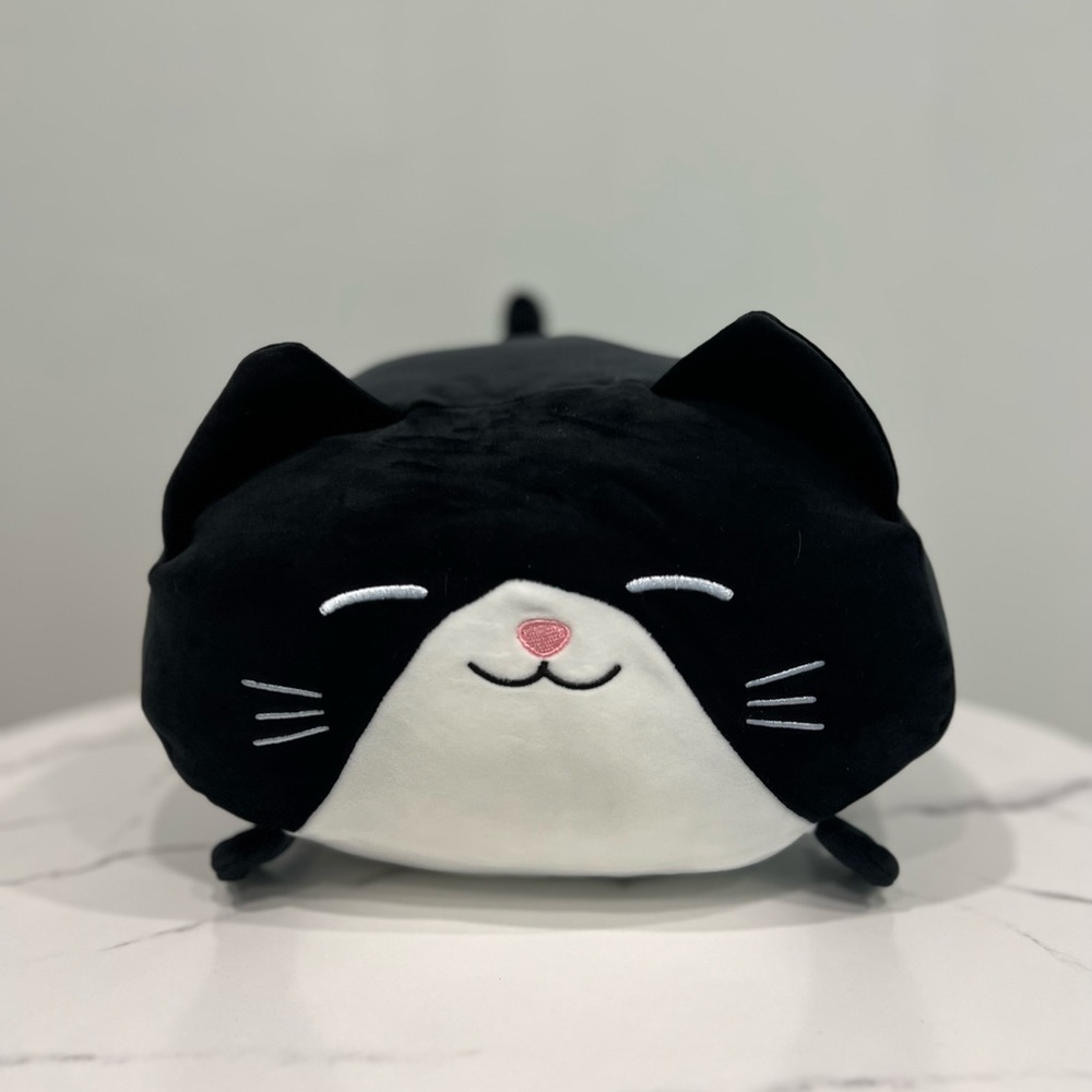 Takashoji Tuxedo Cat Plush Cushion Pillow 15" NWT